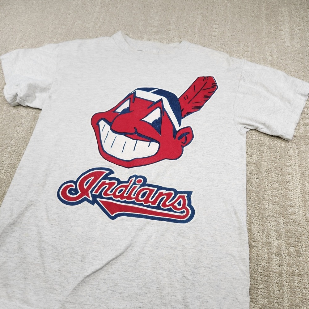 Vintage Cleveland Indians‎ Shirt Men Medium Cheif Wahoo 90s USA Made Defunked